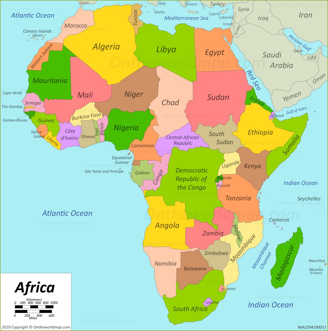 Africa Map List Of Countries In Africa Detailed Maps Of Africa