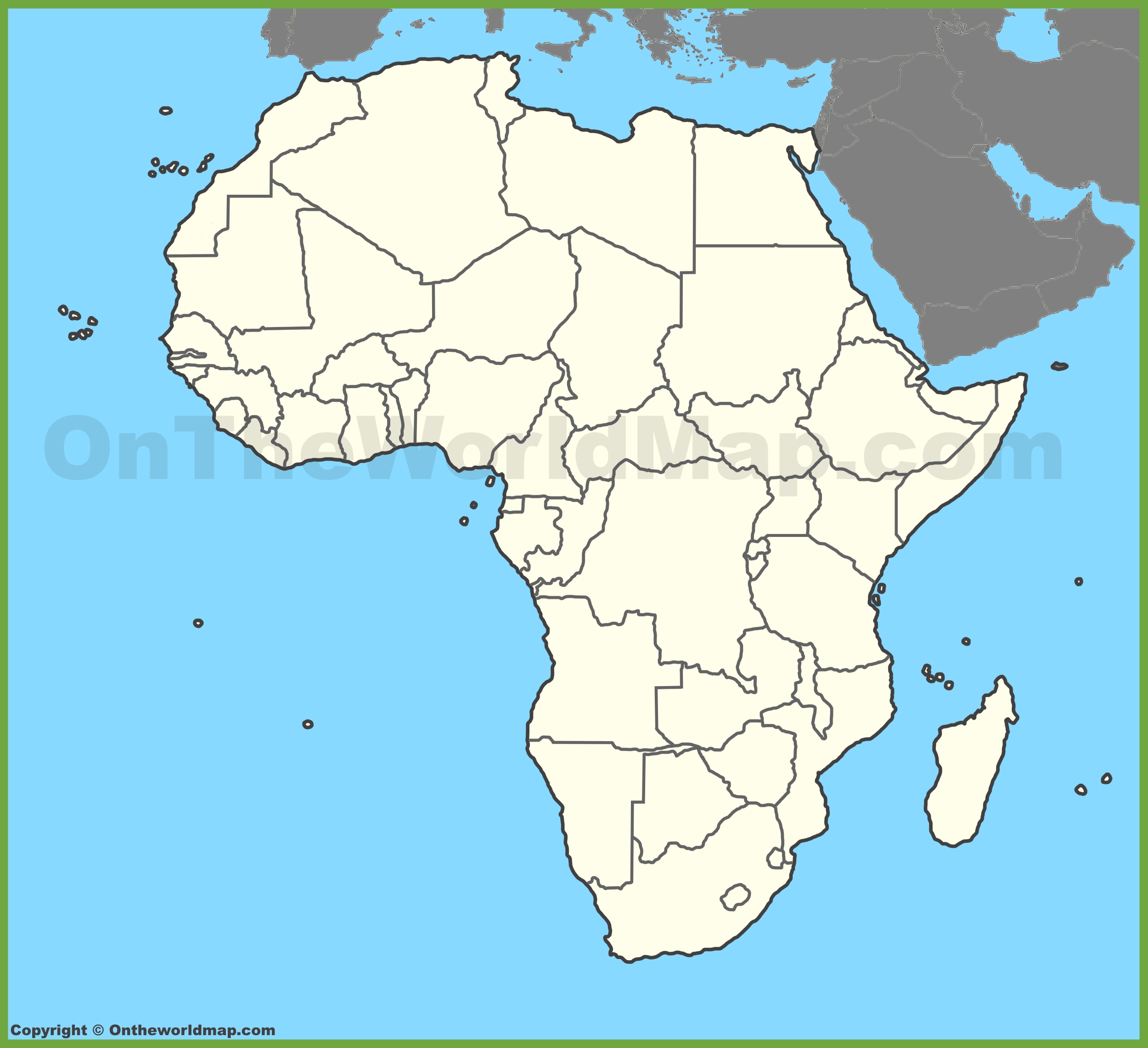printable map of africa blank