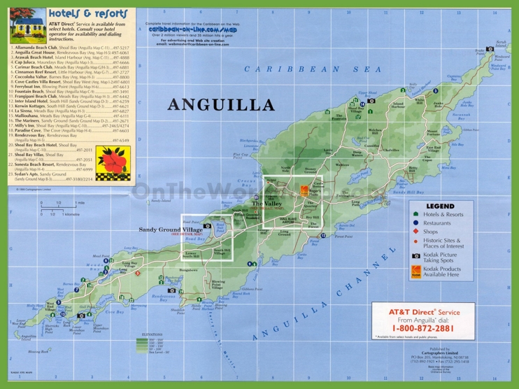 Travel map of Anguilla