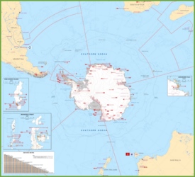 Antarctica stations map