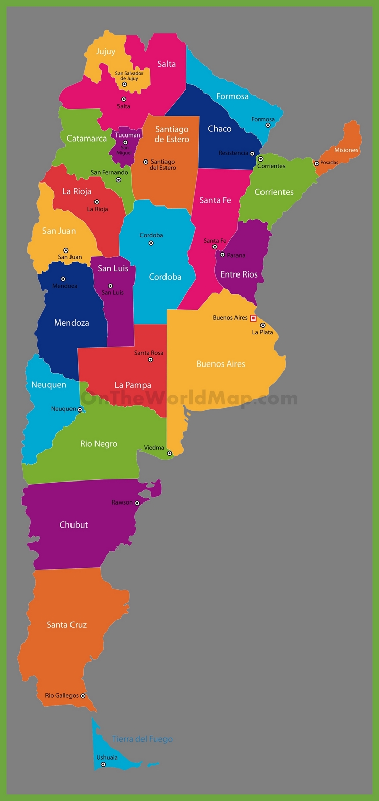 Mapa Politico De Argentina Mapa De Provincias De Argentina D Maps Images