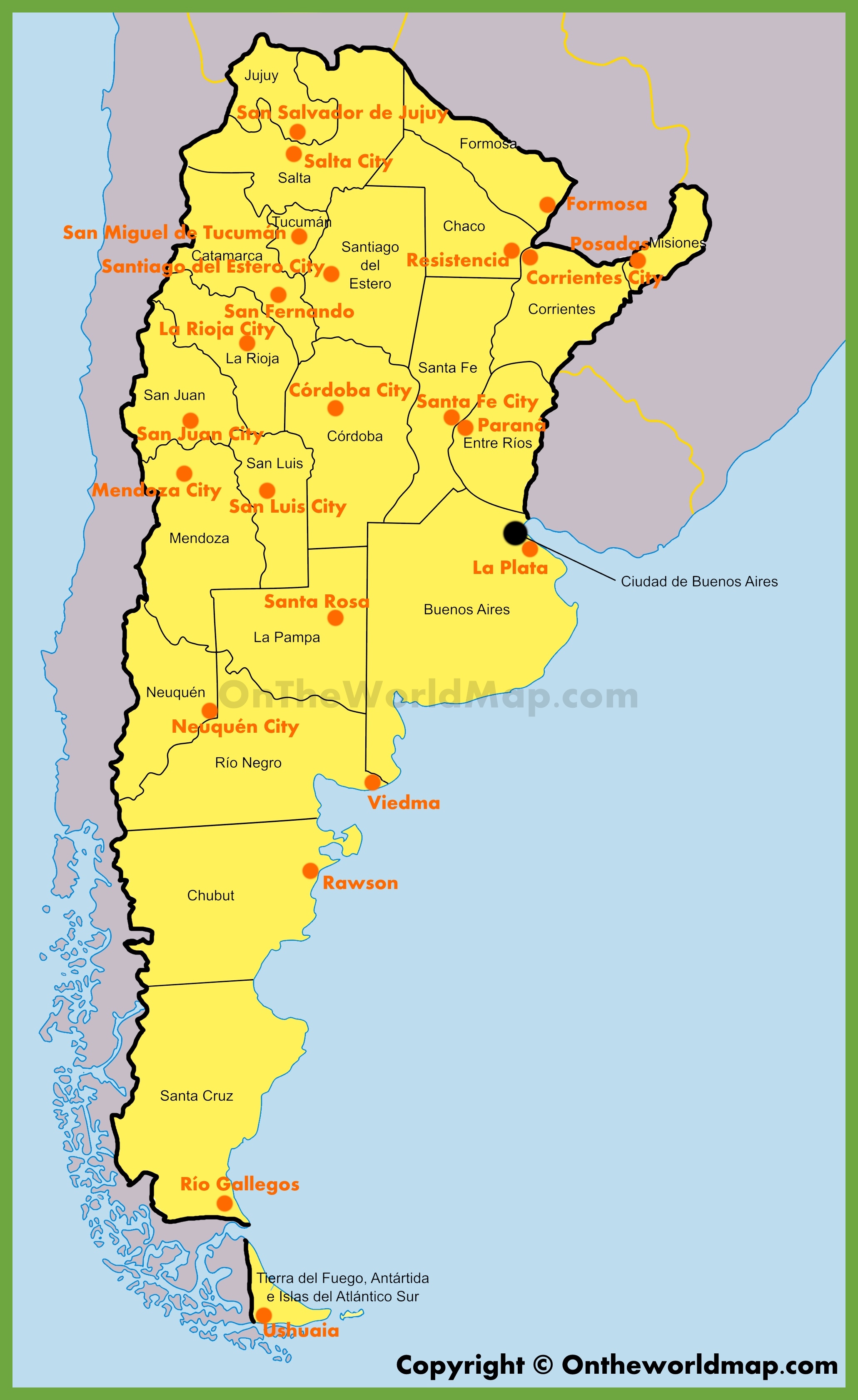 Administrative Map Of Argentina