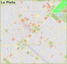 La Plata city center map