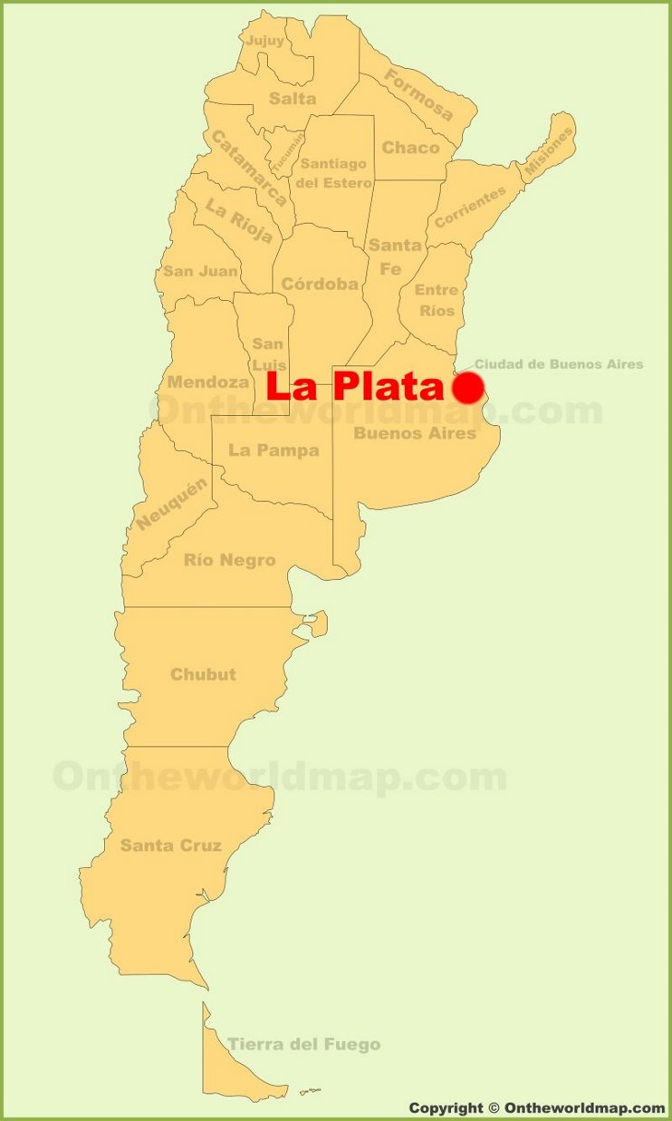 La Plata location on the Argentina map