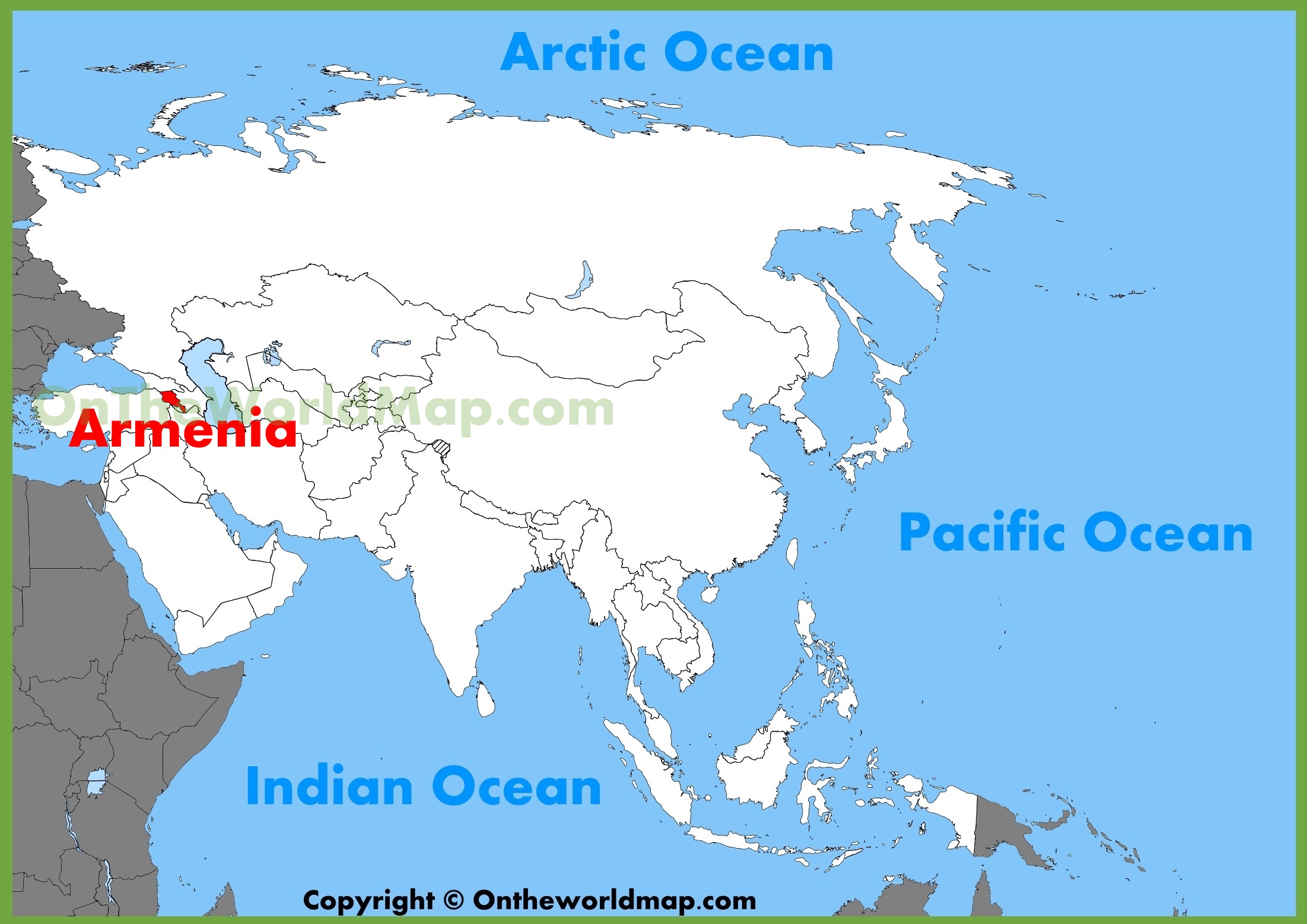 Armenia Location On The Asia Map