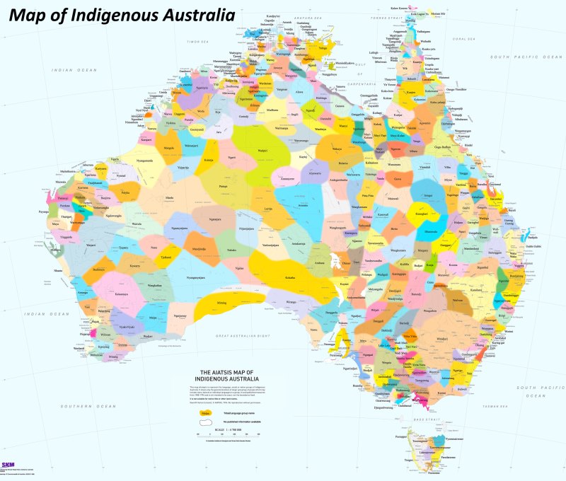 Aboriginal tribes map of Australia