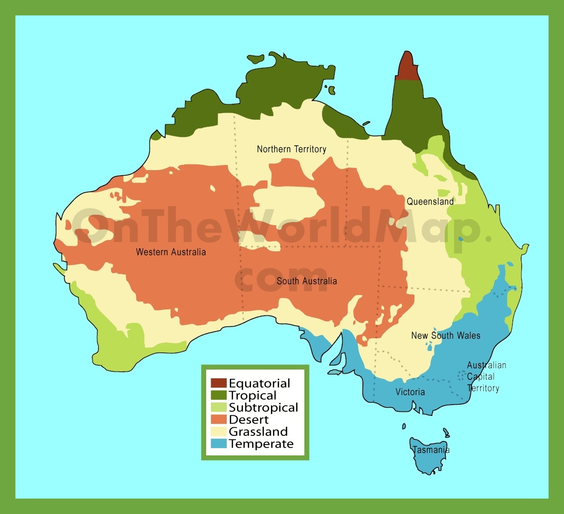 Climate Map Of Australia