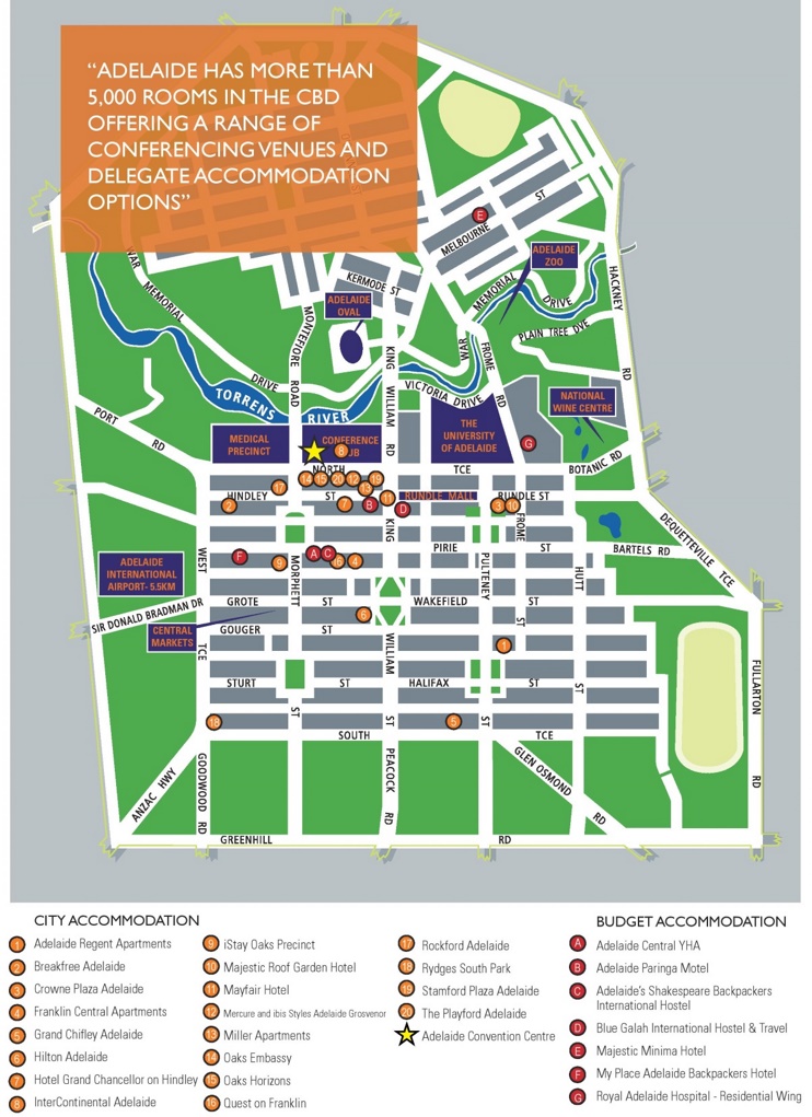 Adelaide CBD map