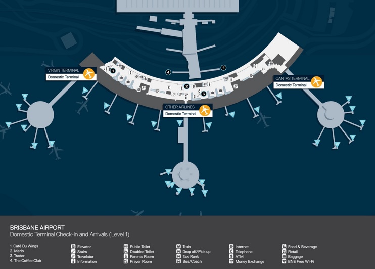 Brisbane airport map