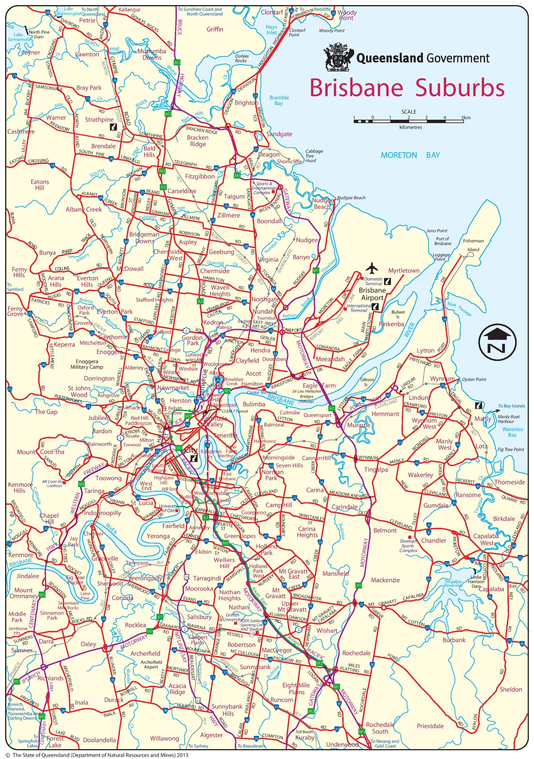 Brisbane Suburbs Map 