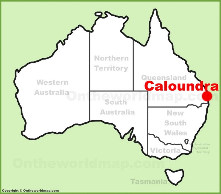 Caloundra location on the Australia Map