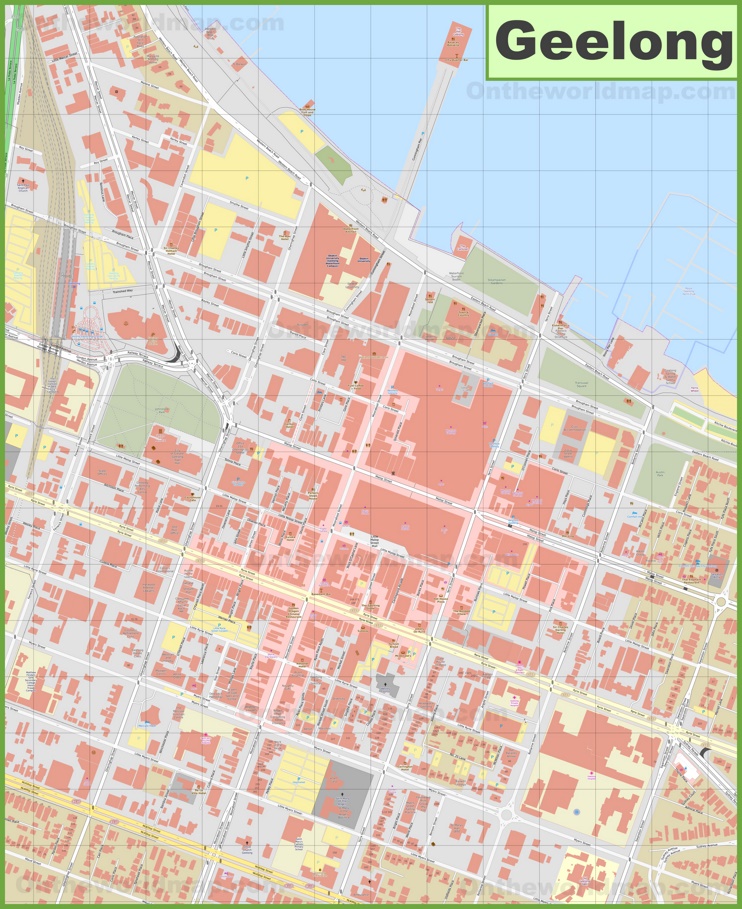 Geelong CBD map