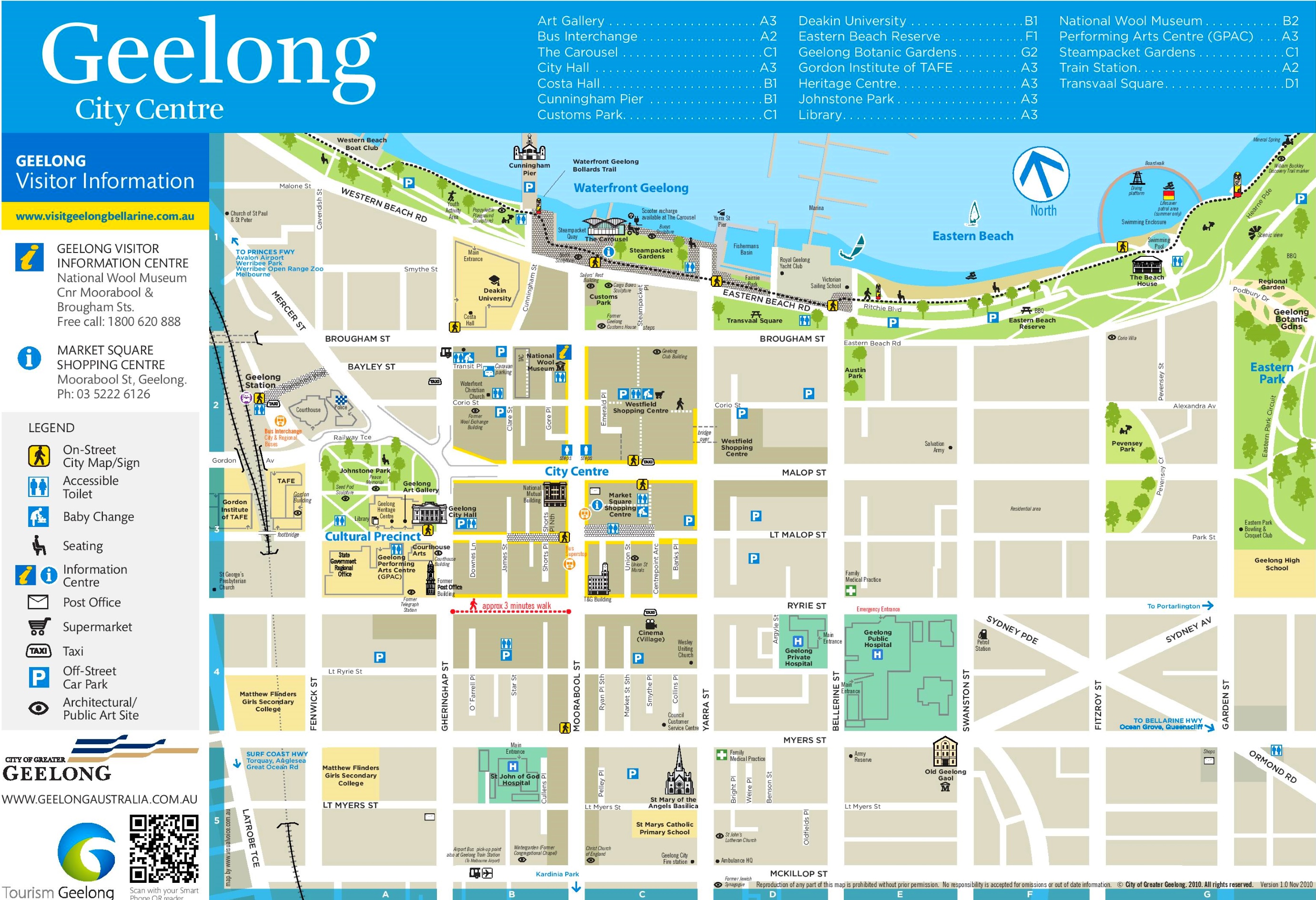 Geelong tourist map