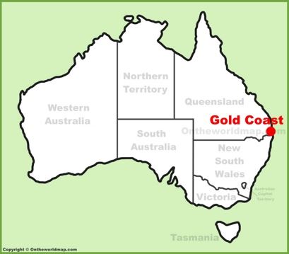 Gold Coast Location Map