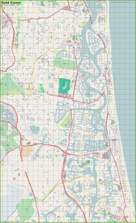 Gold Coast street map