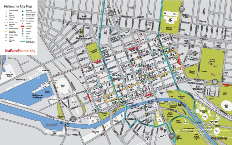 Melbourne CBD map