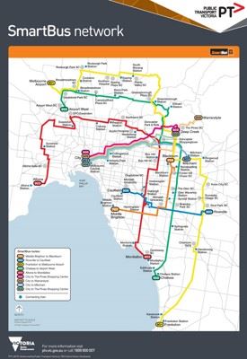 Melbourne SmartBus map