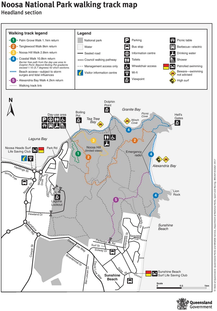 Noosa National Park map