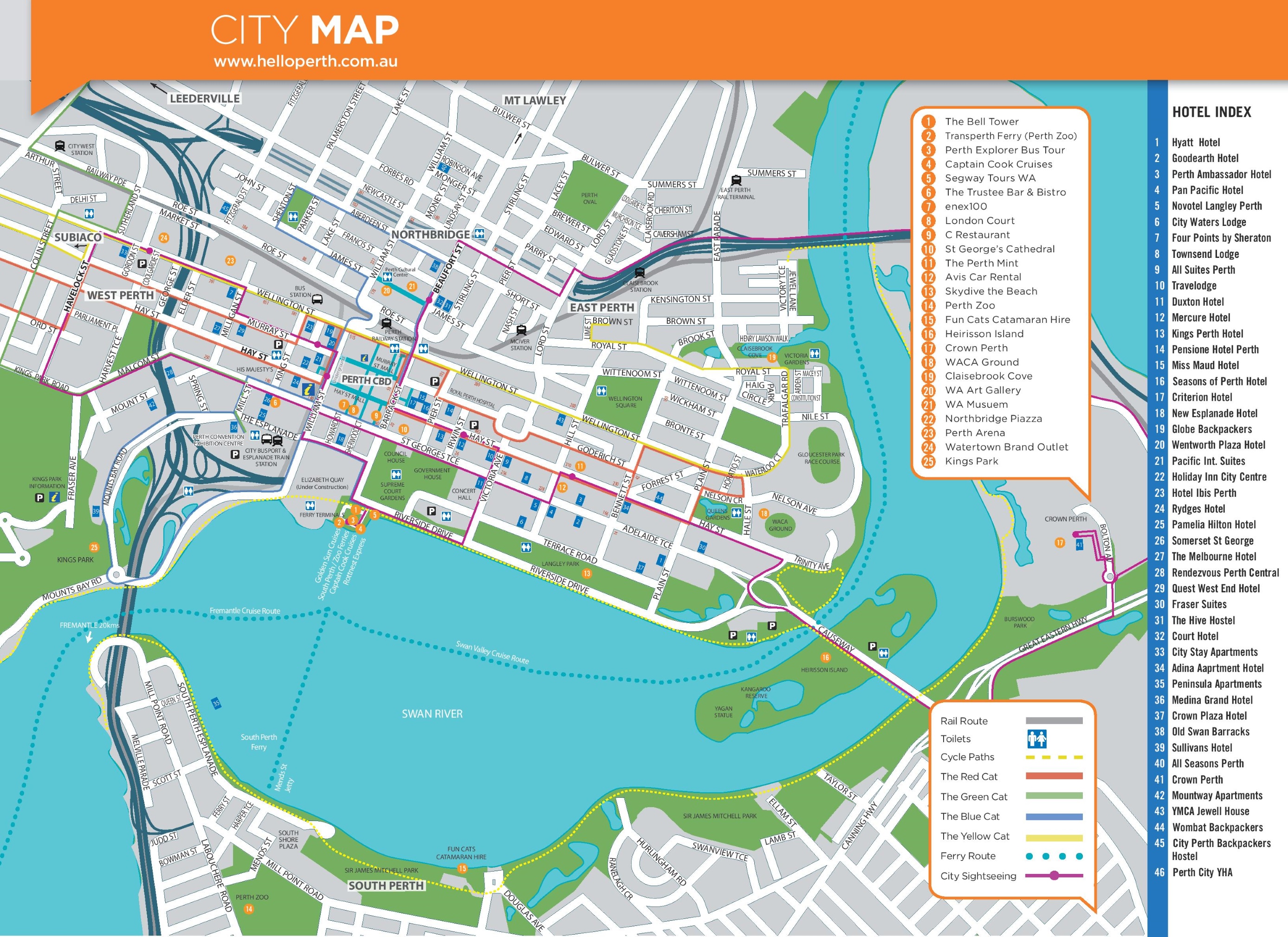 Perth Australia Map