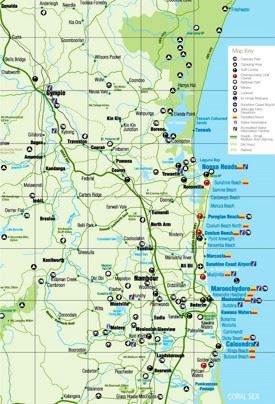 Sunshine Coast tourist map