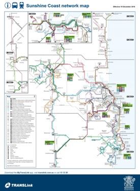 Sunshine Coast transport map