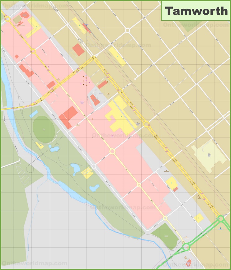 Tamworth CBD map