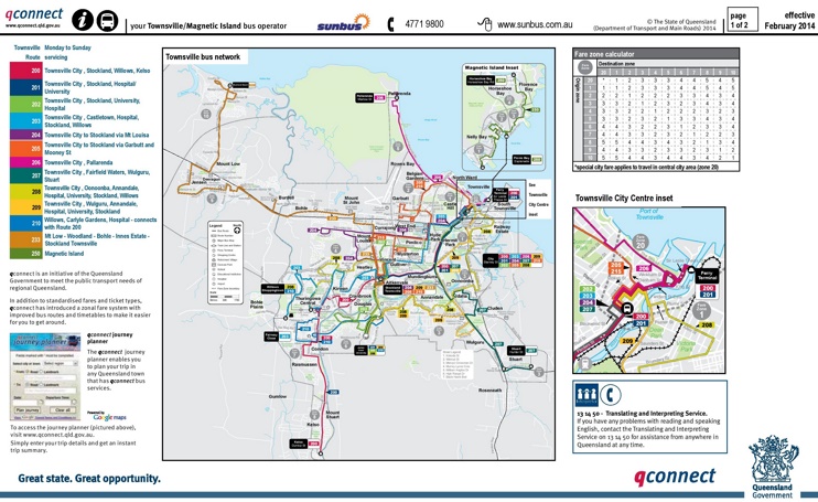 Townsville Bus map