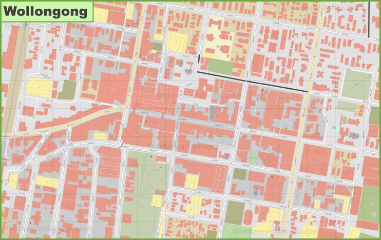 Wollongong CBD map