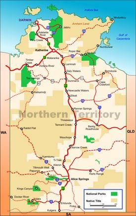 Northern Territory national parks map