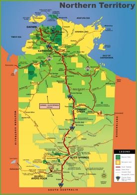 Northern Territory tourist map