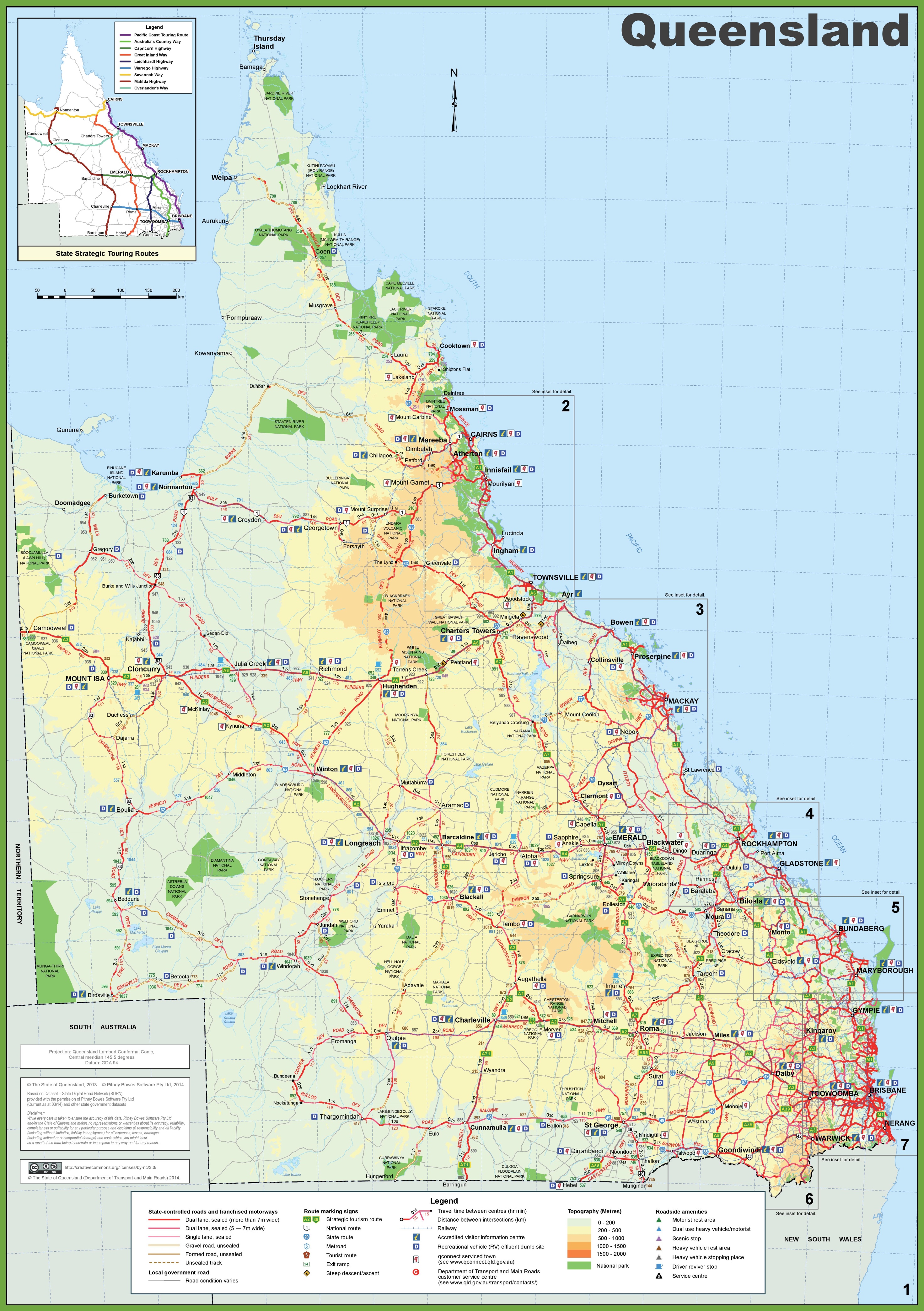 Queensland Tourist Map