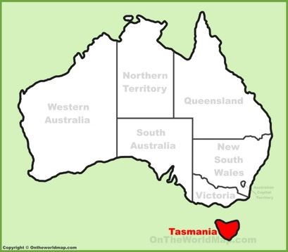 Tasmania Location Map