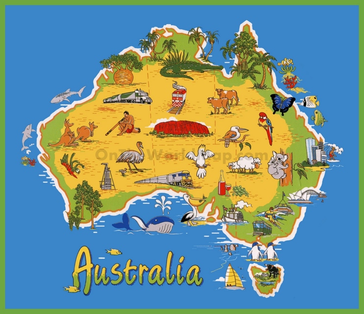 Travel Map Of Australia Max 