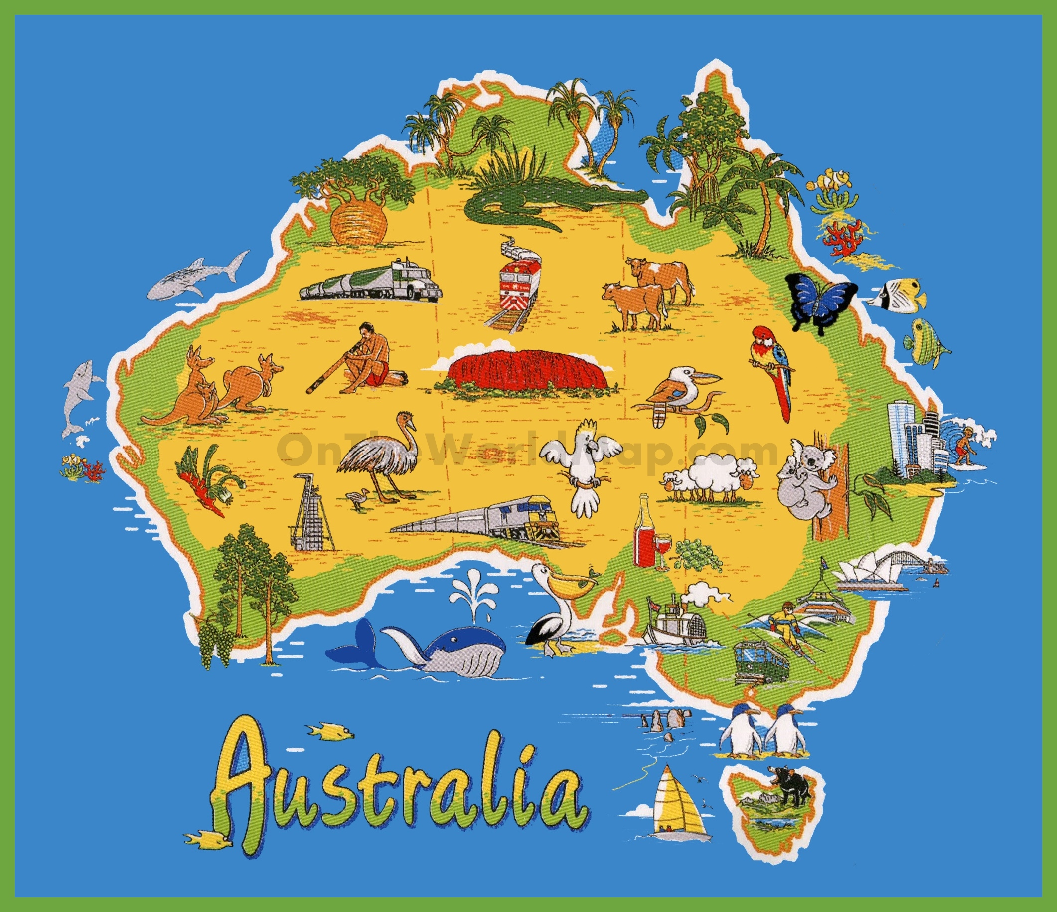 Travel Map Of Australia Ontheworldmap