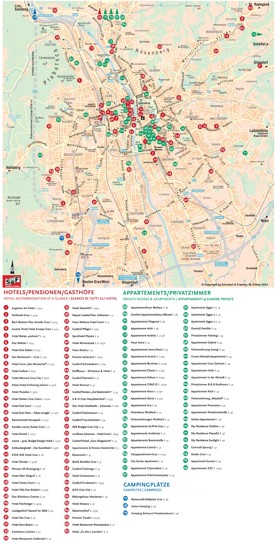 Graz accommodation map