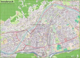 Large detailed map of Innsbruck