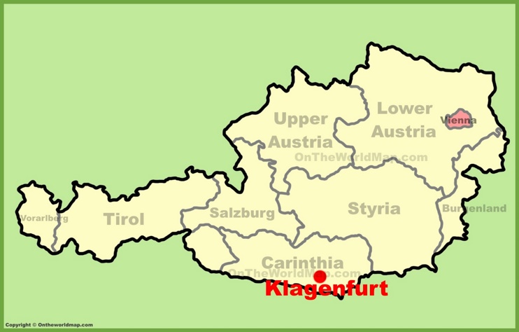 Klagenfurt location on the Austria Map