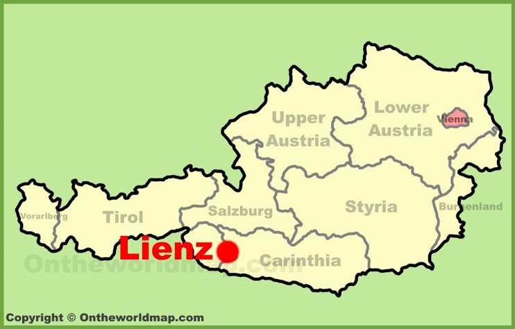 Lienz location on the Austria Map