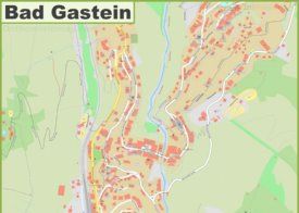 Detailed map of Bad Gastein