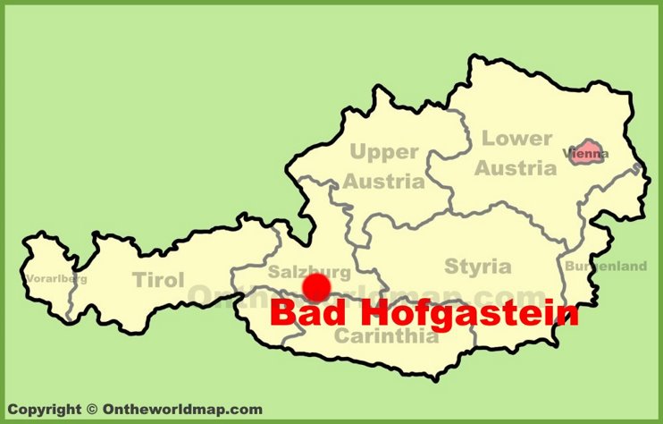 Bad Hofgastein location on the Austria Map