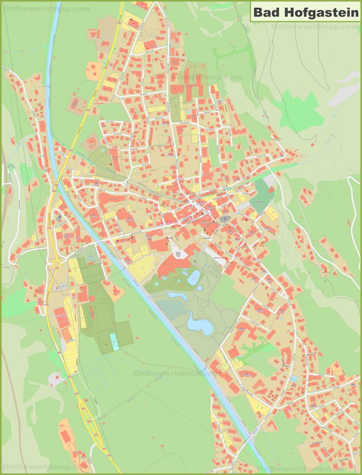 Detailed map of Bad Hofgastein