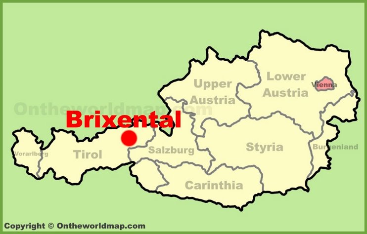 Brixental location on the Austria Map