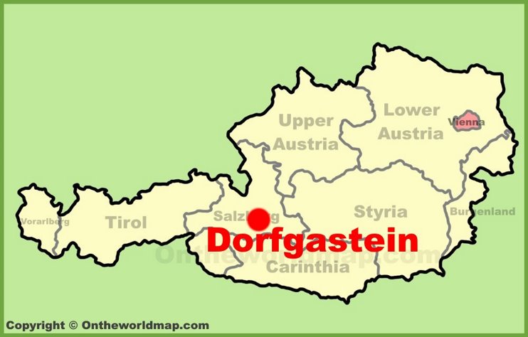 Dorfgastein location on the Austria Map
