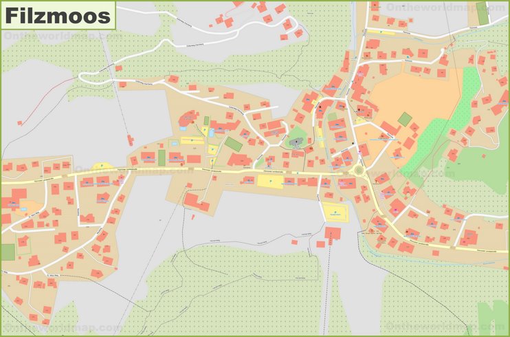 Detailed map of Filzmoos