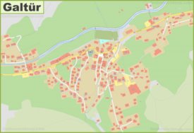 Detailed map of Galtür