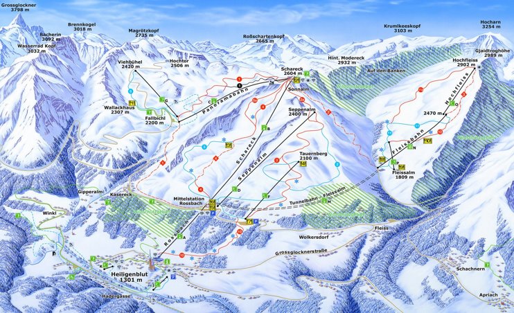 Heiligenblut ski map