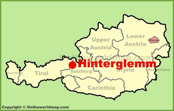 Hinterglemm location on the Austria Map