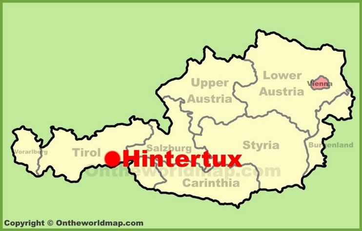 Hintertux location on the Austria Map
