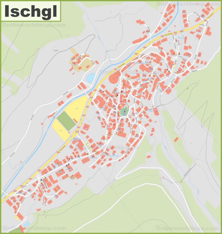 Detailed map of Ischgl