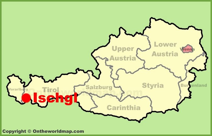 Ischgl location on the Austria Map